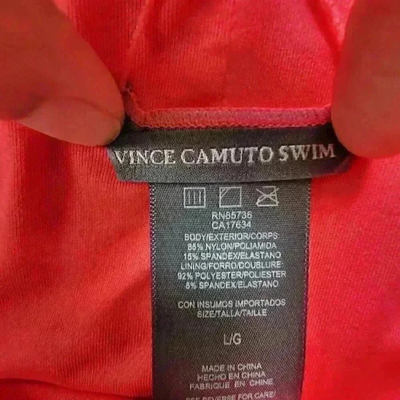 Vince Camuto Draped High-Waist Bikini Bottom Size Large Moderate Coverage Pink - Picture 3 of 7